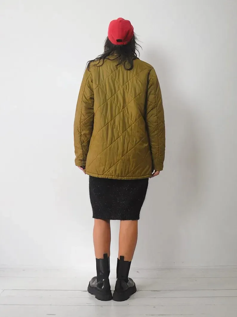 1970's Big Smith Ochre Quilted Jacket