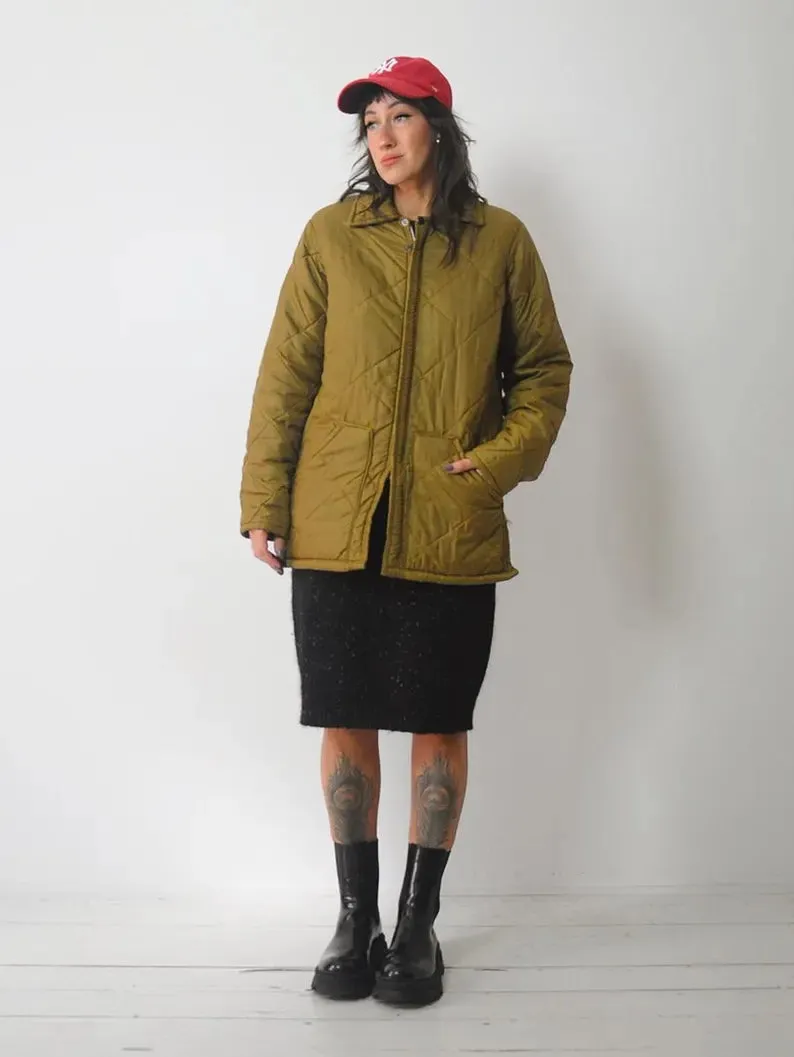 1970's Big Smith Ochre Quilted Jacket