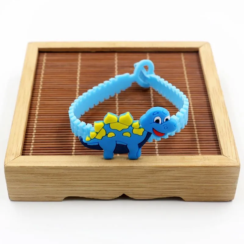 6pcs Dinosaur Party Rubber Bangle Bracelet Baby Shower Decorations Birthday Party Decorations Kids Gifts Jungle Party Supplies