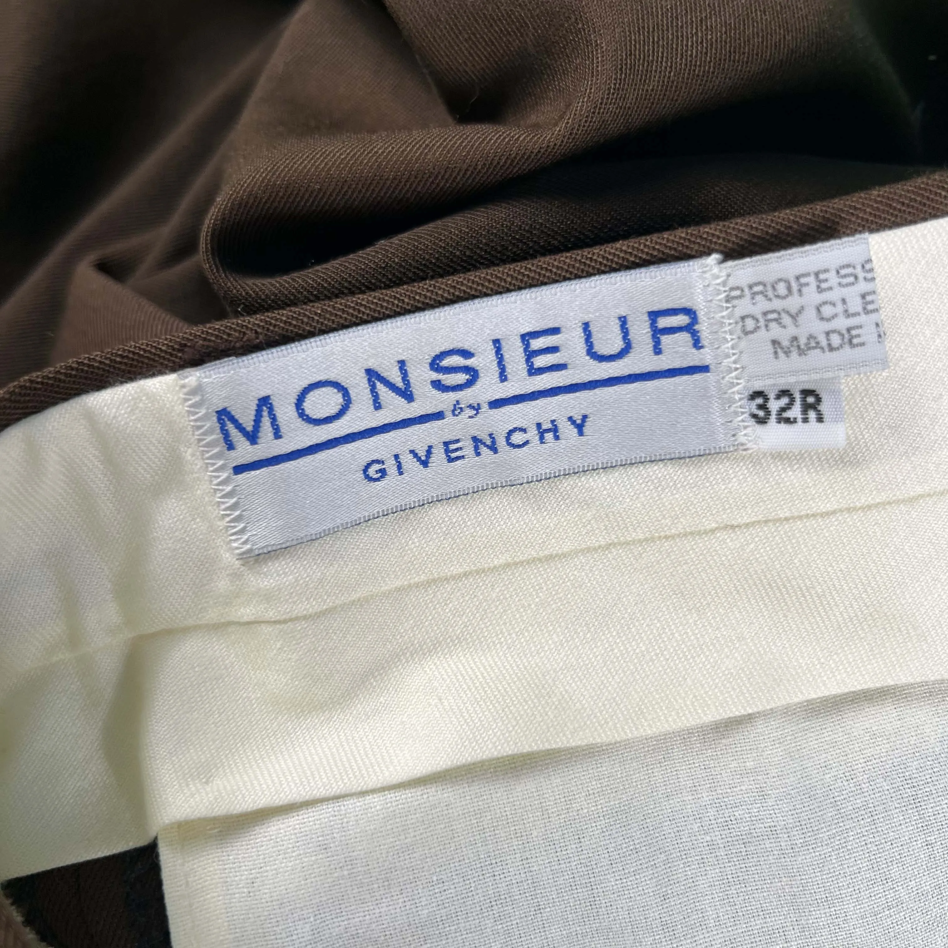 90s Givenchy Brown Pleated Trousers- 31x30.5
