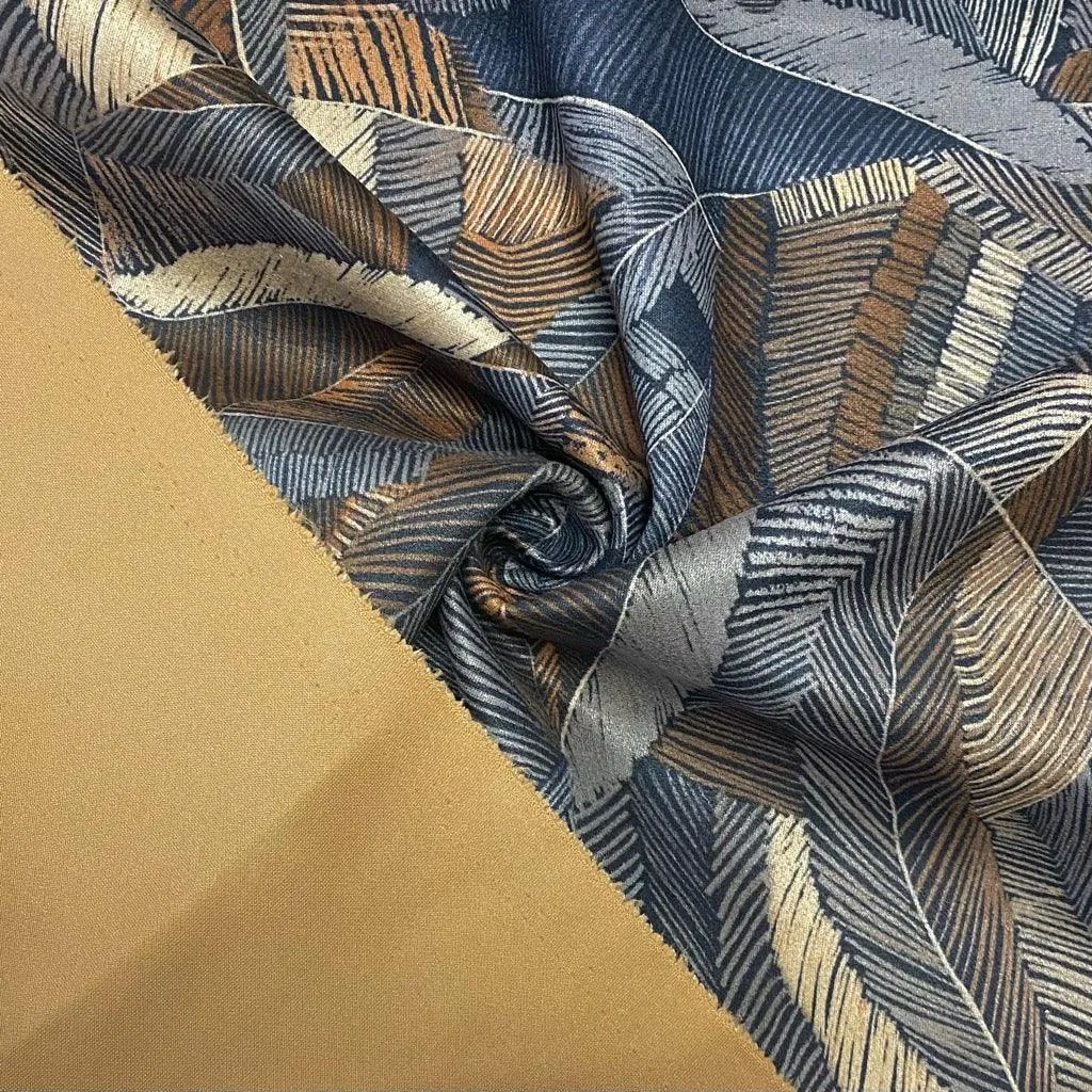 Abstract Leaves Scuba Suede Fabric
