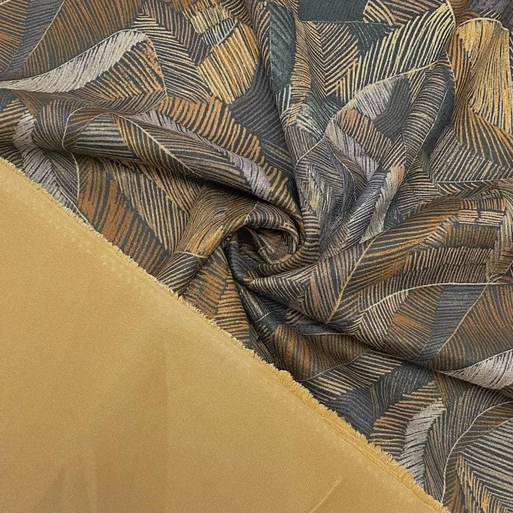 Abstract Leaves Scuba Suede Fabric