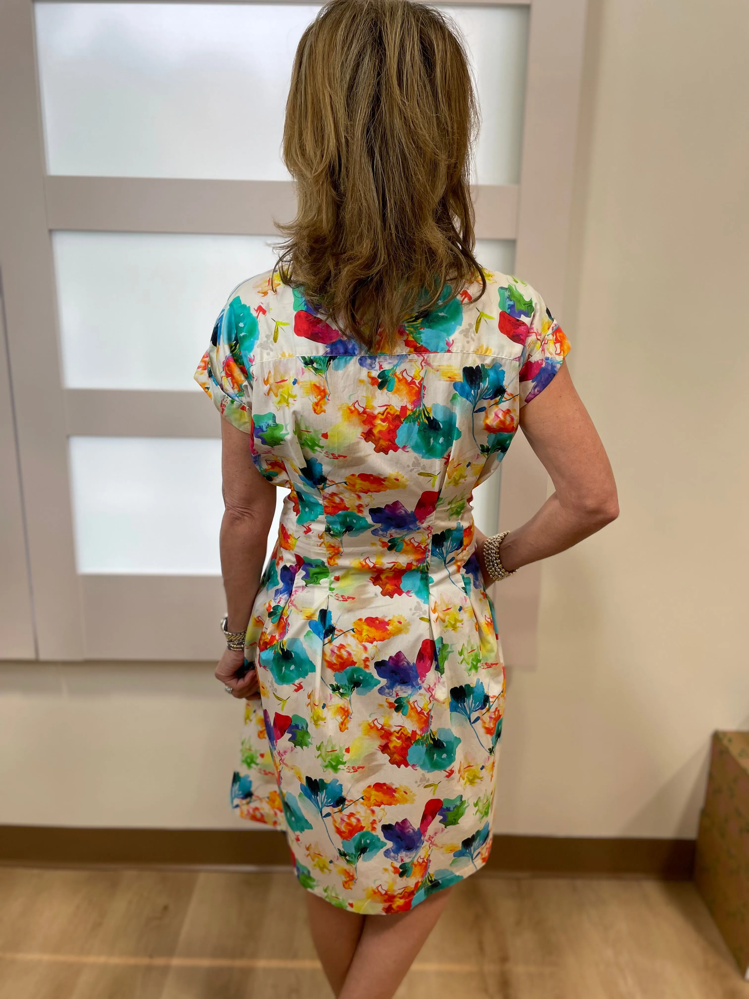 APNY Self Tie Sleeveless Shirt Dress