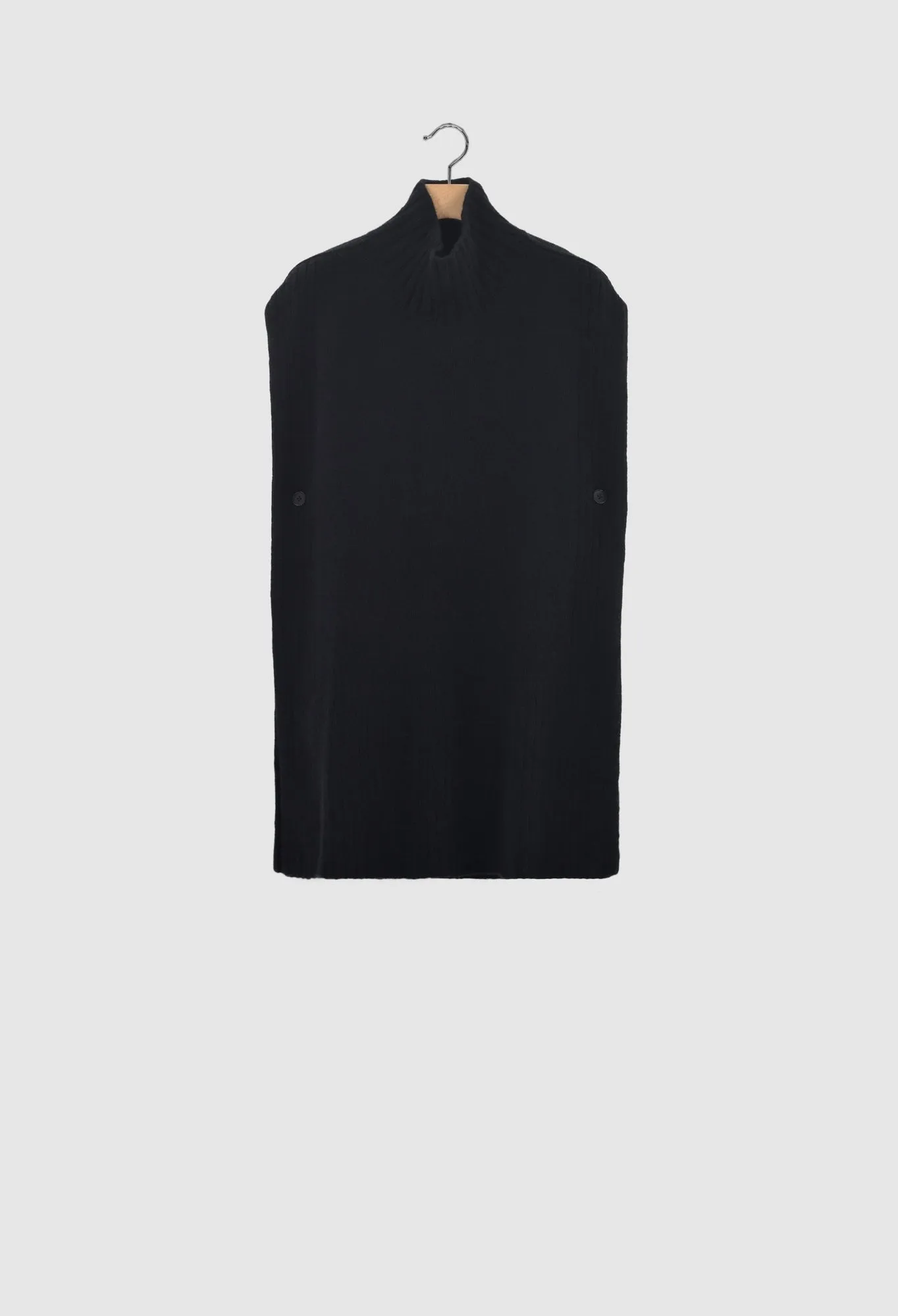 ARAMIS - Hand-Knit Cashmere Long Vest in Black