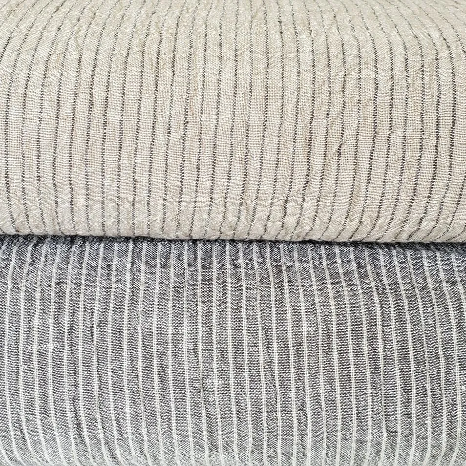 Athena linen stripe in Dune