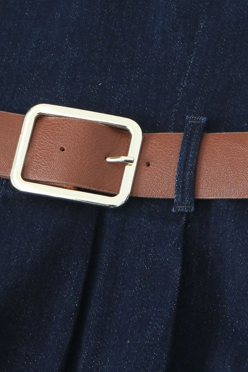 'Aurora'  Denim Strapless Dress & Belt