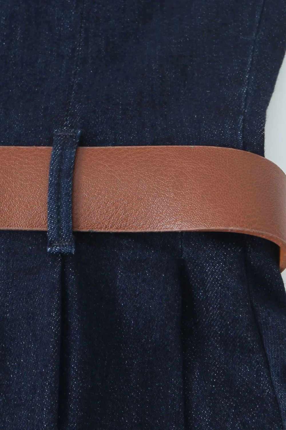 'Aurora'  Denim Strapless Dress & Belt