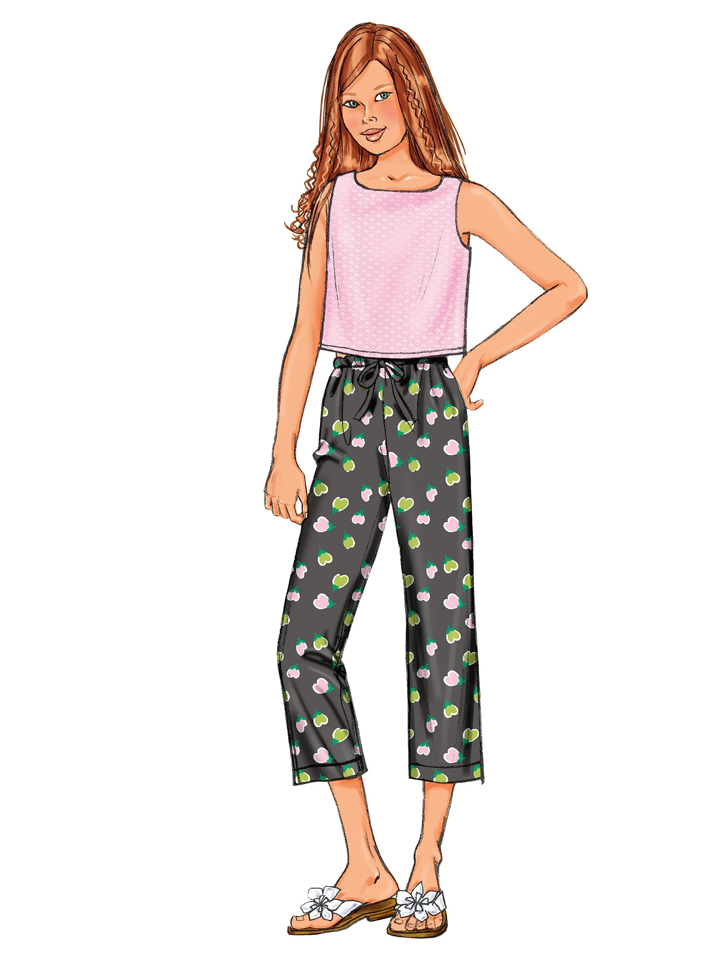 B3860 Girls'/Girls' Plus Top, Dress, Shorts and Pants