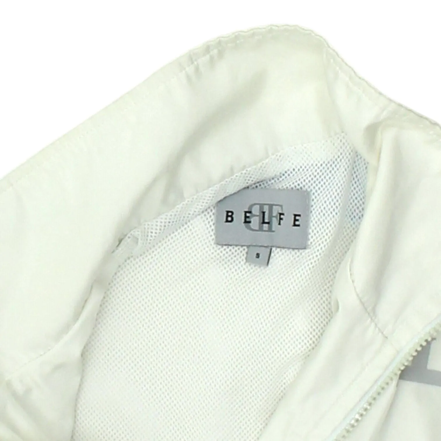Belfe Womens White Track Jacket | Vintage High End Designer Sportswear VTG