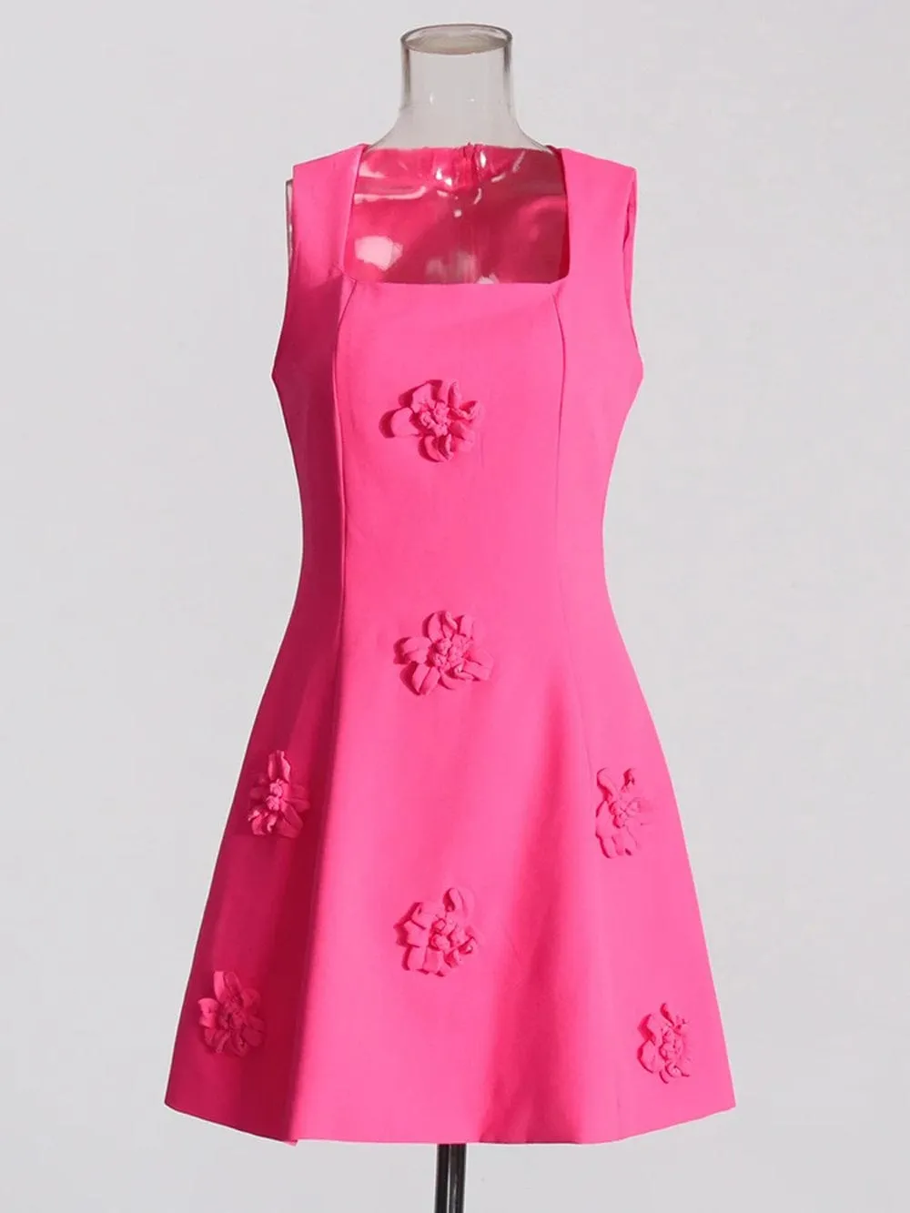 Bevan Sleeveless Appliques Mini Dress