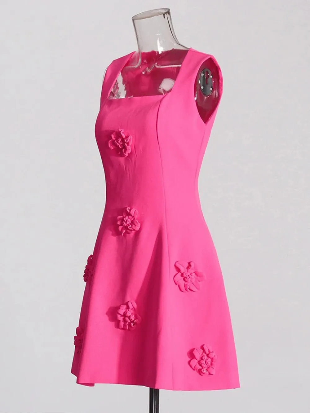 Bevan Sleeveless Appliques Mini Dress