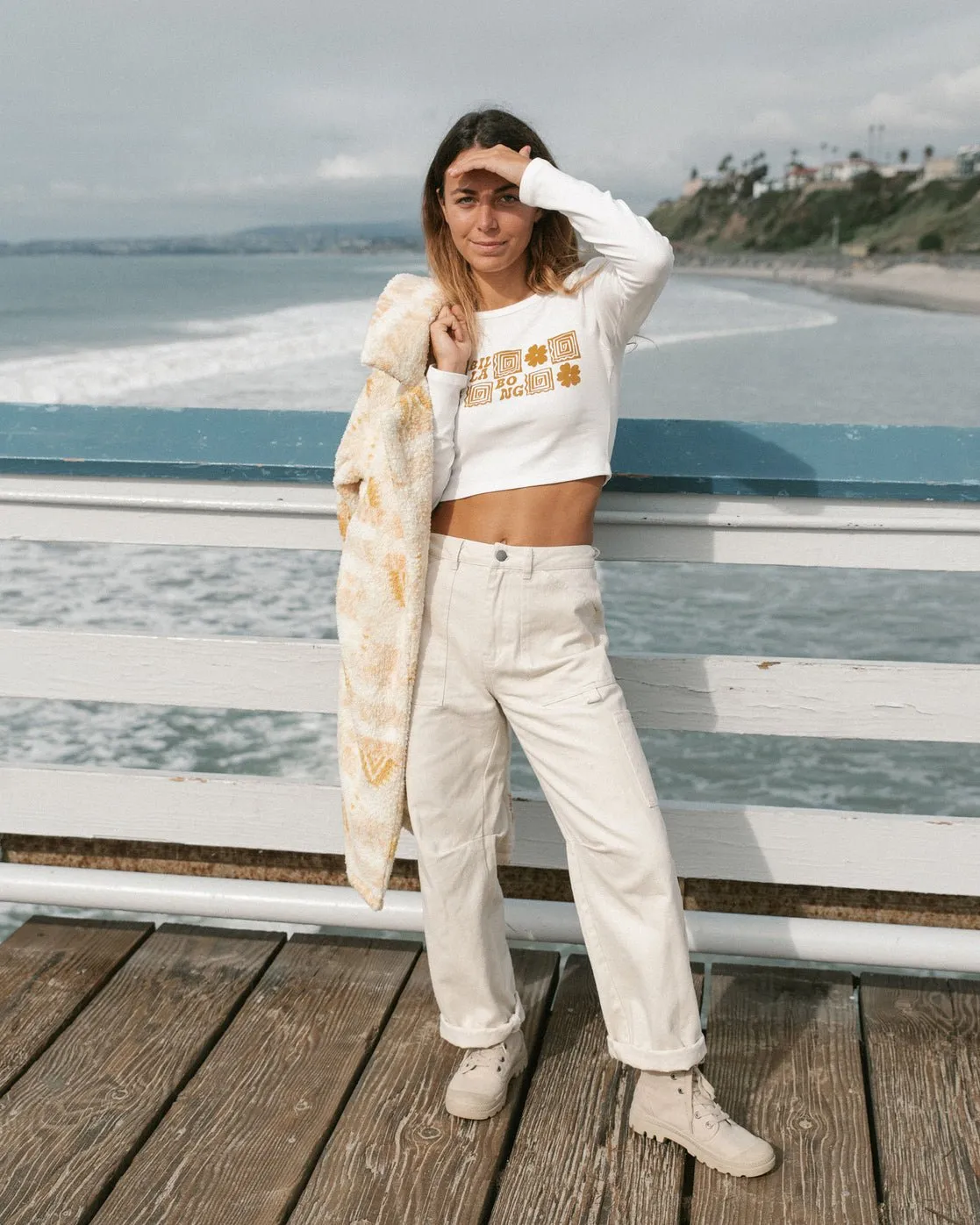 Billabong "Leia" Cargo Pants in White Cap