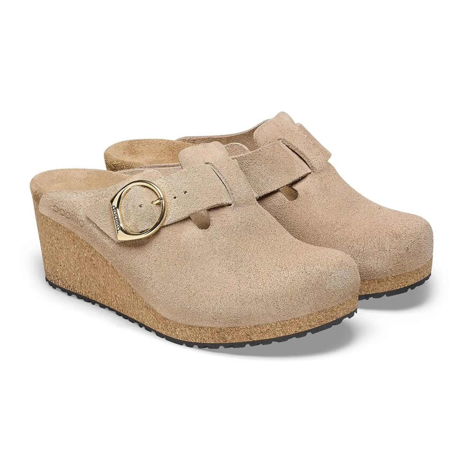 Birkenstock Fanny Ring-Buckle Wedge Clog (Women) - Warm Sand Suede