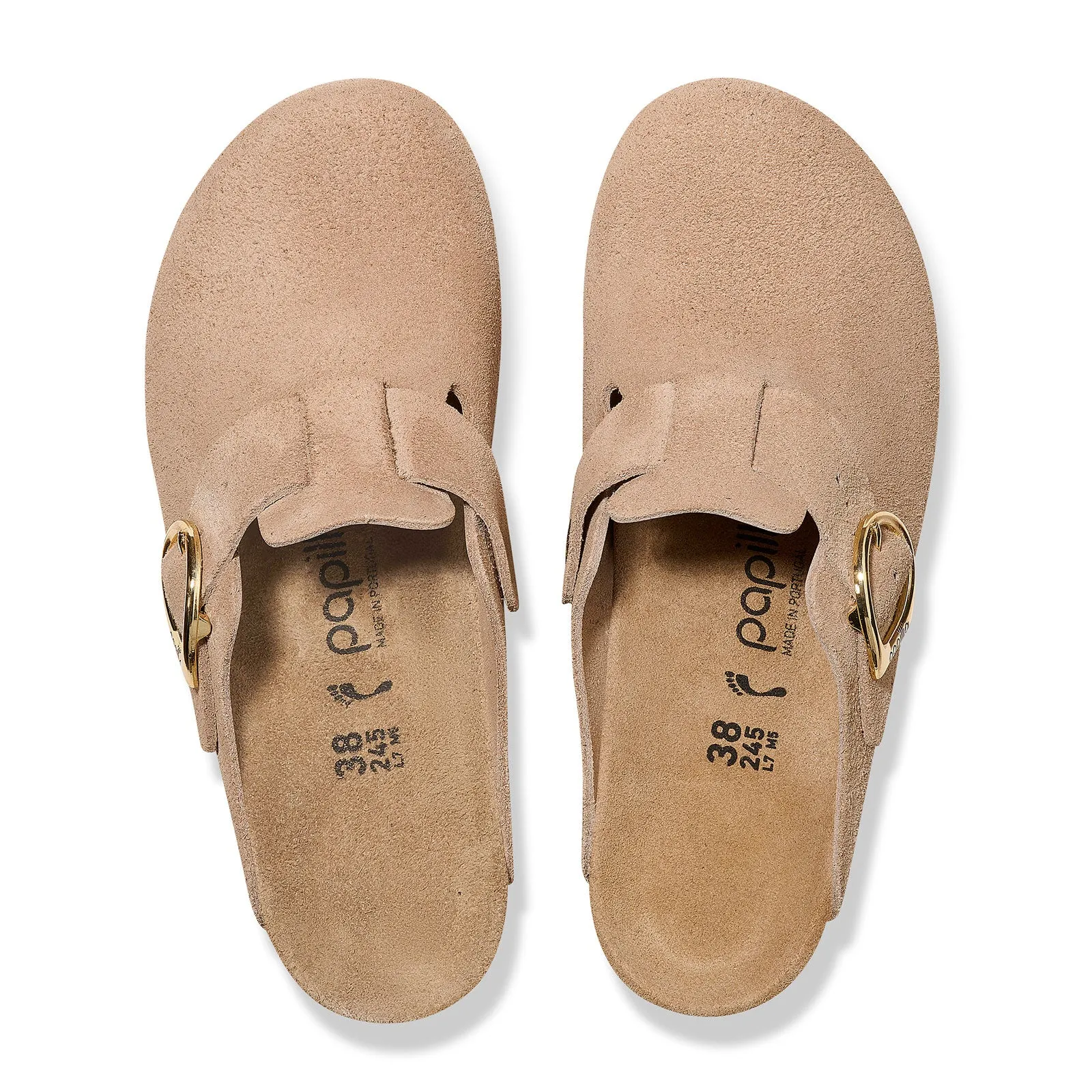 Birkenstock Fanny Ring-Buckle Wedge Clog (Women) - Warm Sand Suede