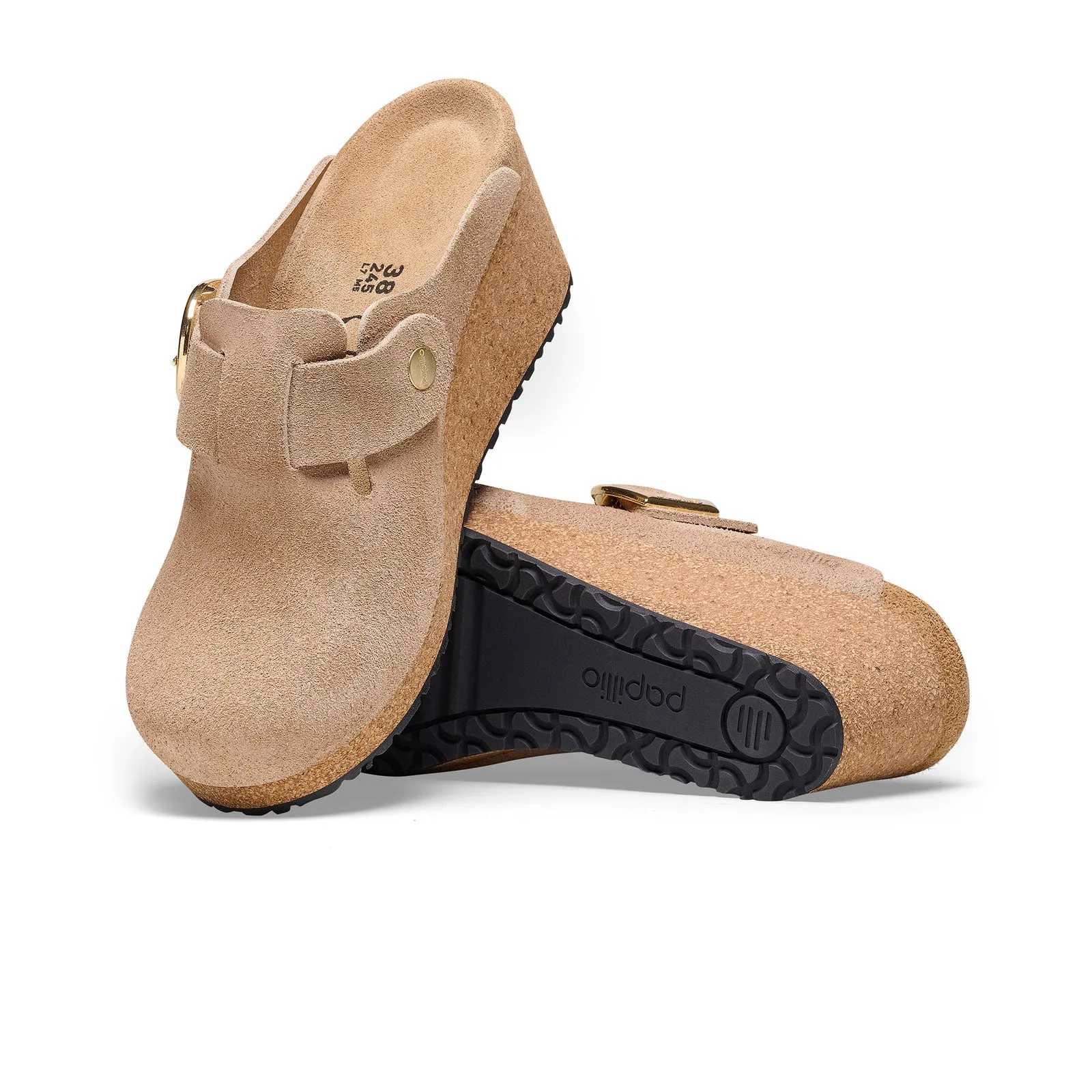 Birkenstock Fanny Ring-Buckle Wedge Clog (Women) - Warm Sand Suede