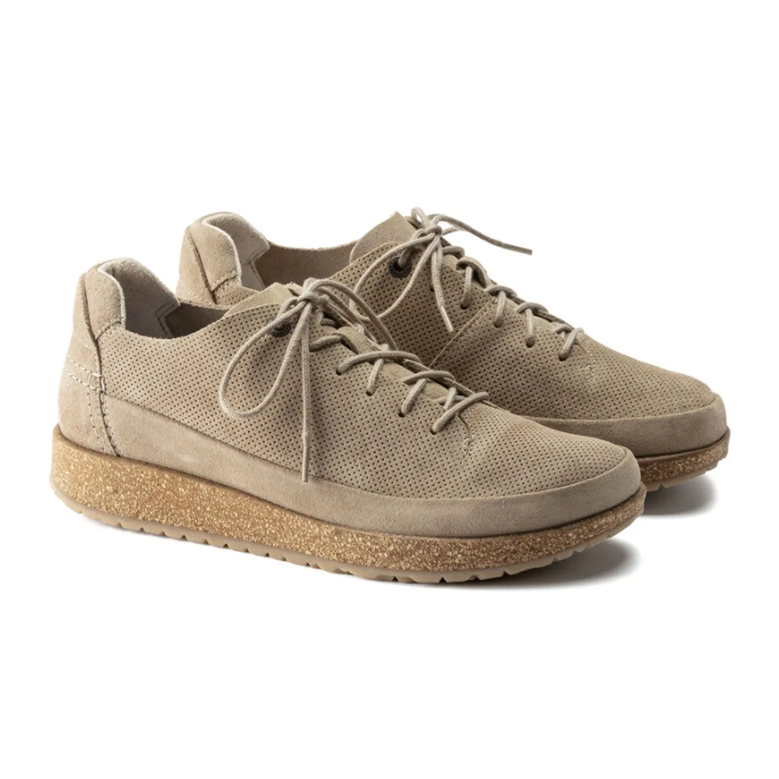 Birkenstock Honnef Low Lace Up (Unisex) - Light Sandcastle Perf Suede