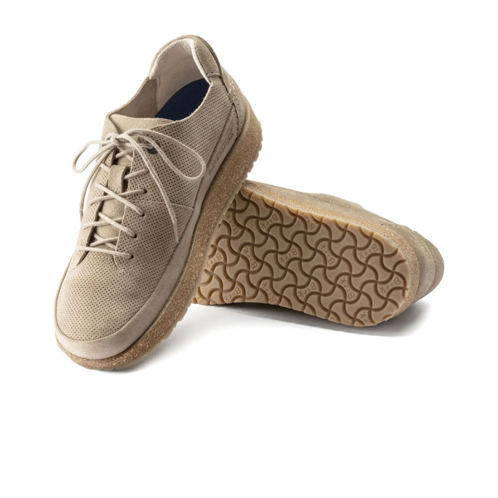 Birkenstock Honnef Low Lace Up (Unisex) - Light Sandcastle Perf Suede