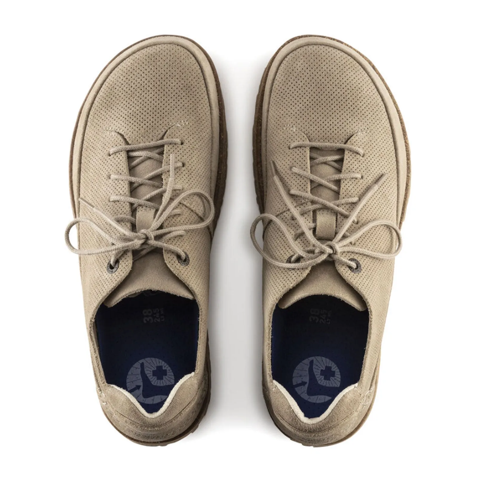Birkenstock Honnef Low Lace Up (Unisex) - Light Sandcastle Perf Suede