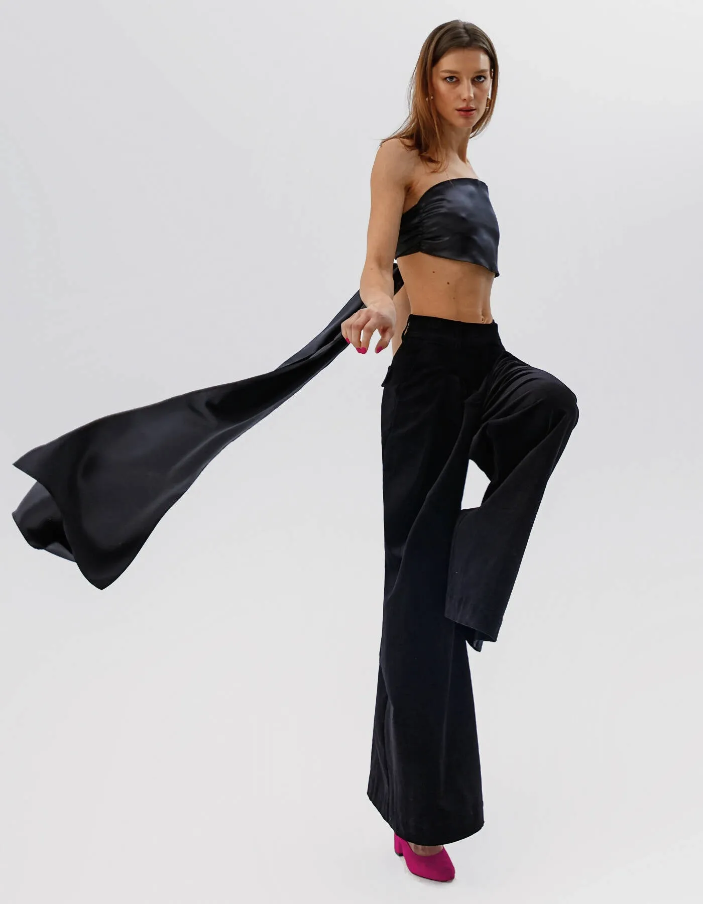 Black Corduroy Palazzo