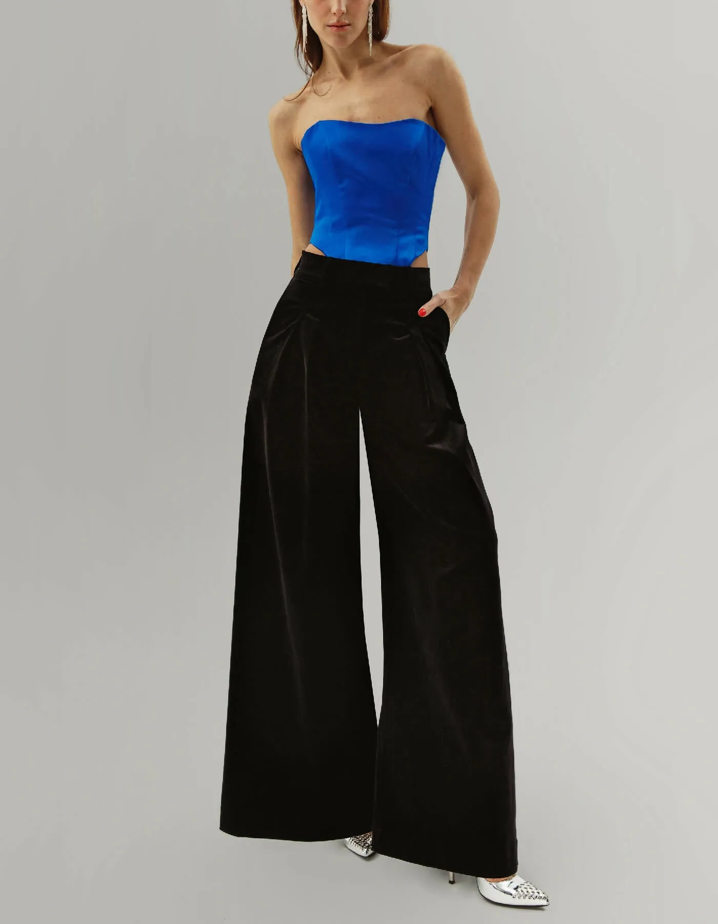 Black Corduroy Palazzo