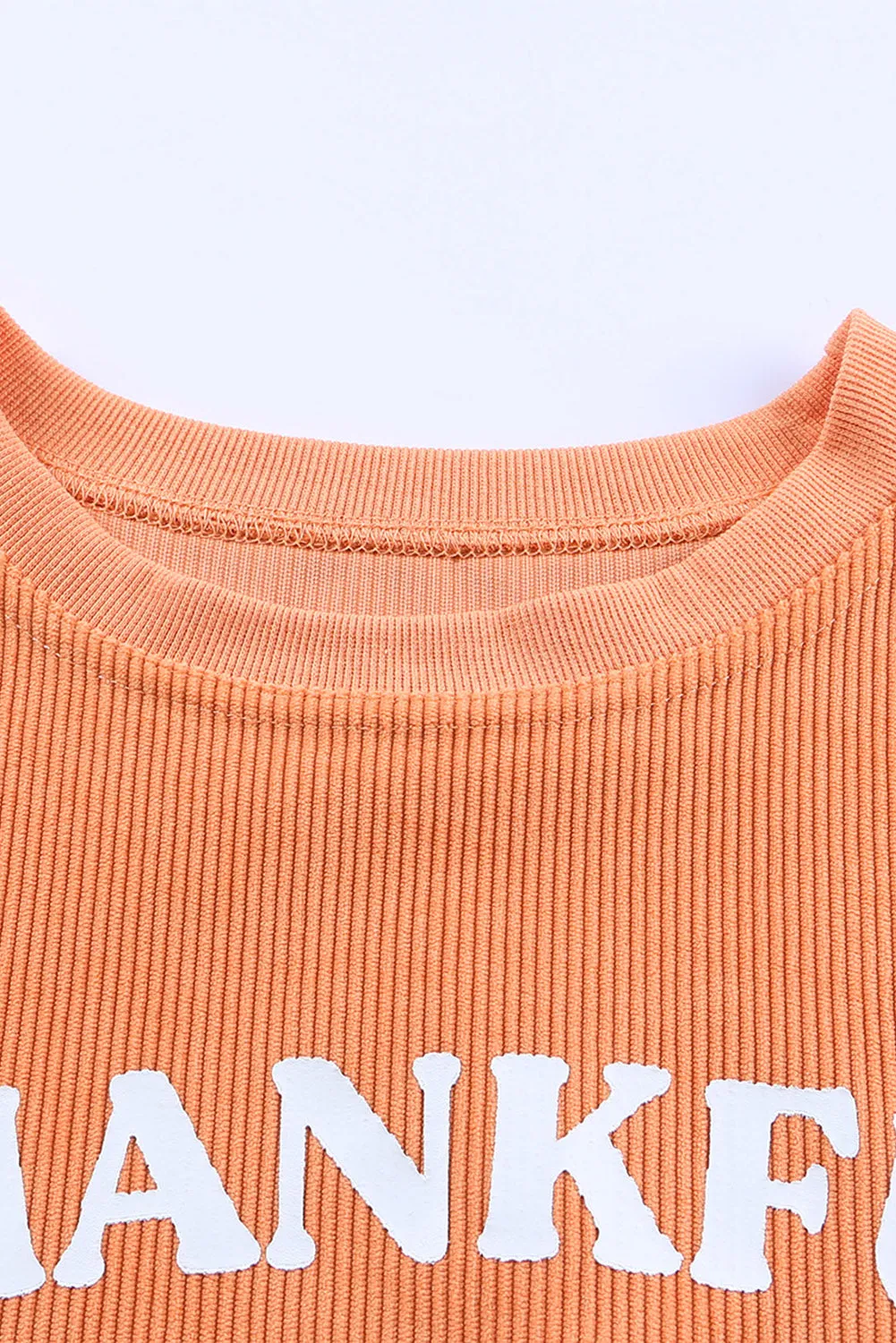 Black Solid Color Ribbed Oversized Sweatshirt