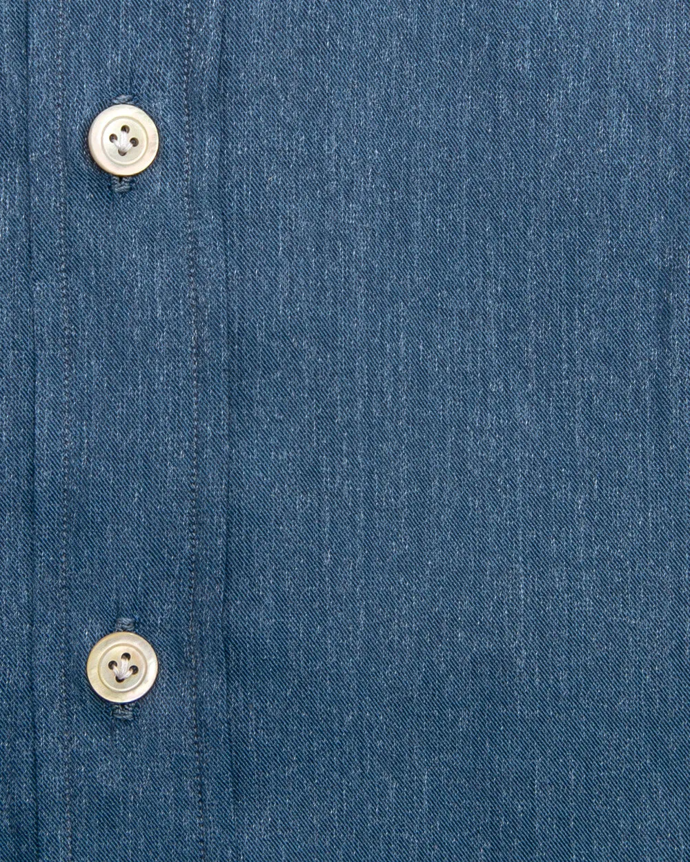 Blue Melange Twill Dress Shirt