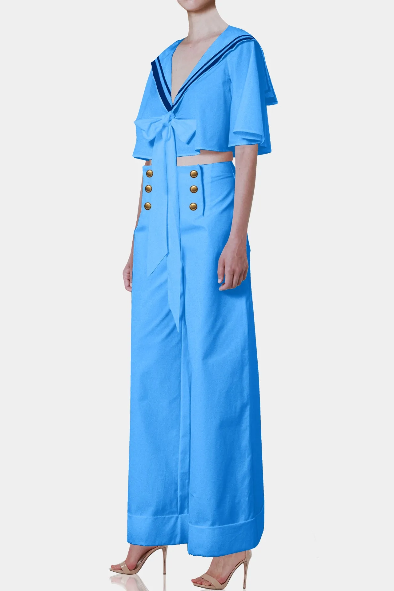 Blue Womens Plazzo Pants