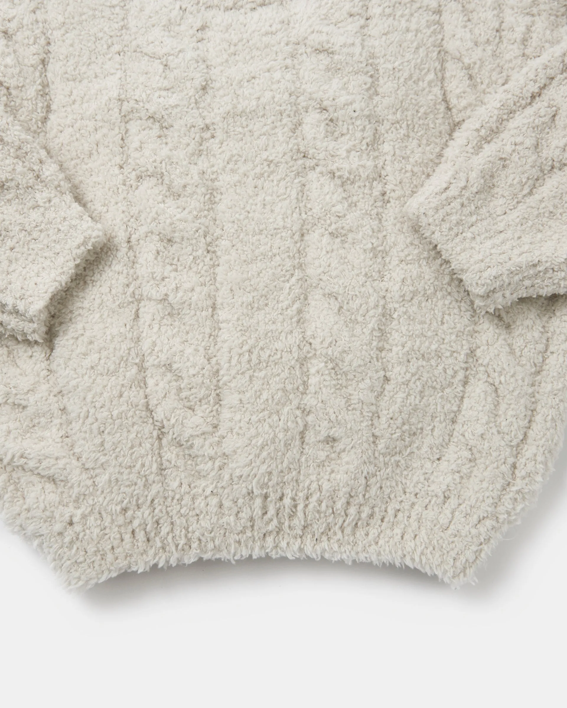 Boxy Cable Sweater - Fuzzy