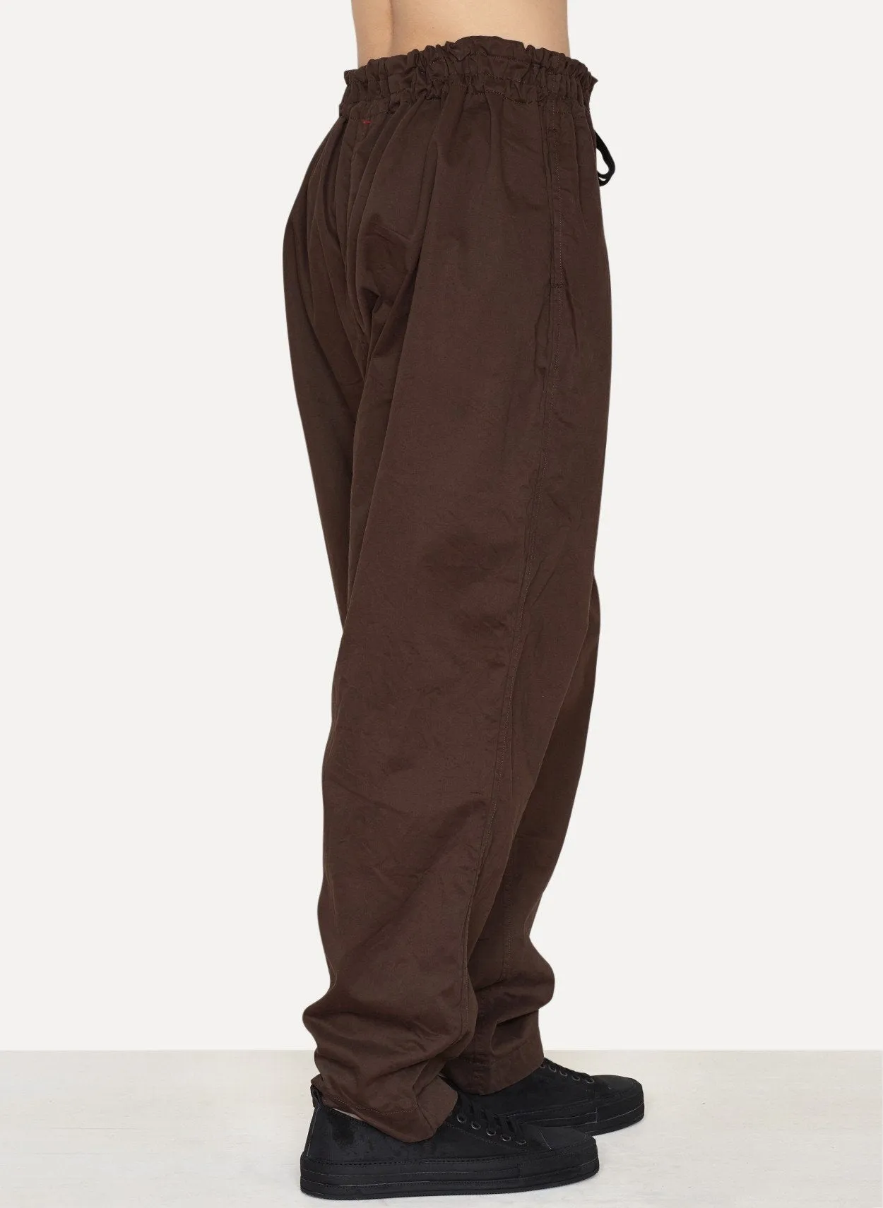 Brown Daim Cotton Wide Pant