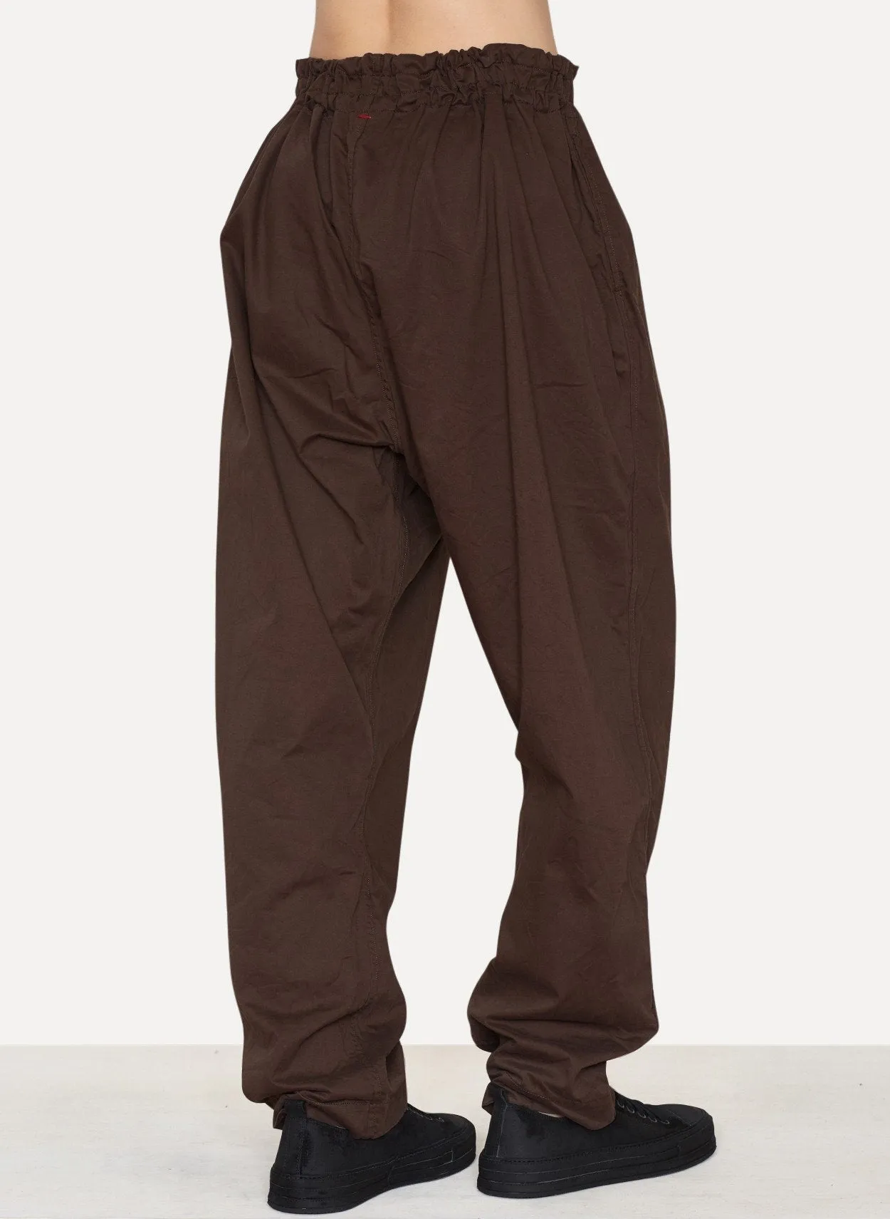 Brown Daim Cotton Wide Pant