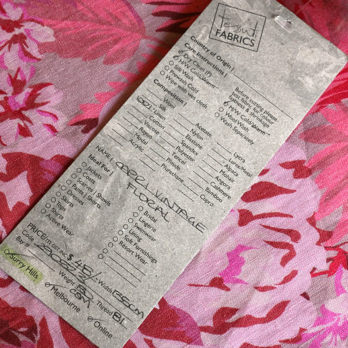 Capri Vintage Floral Printed Linen