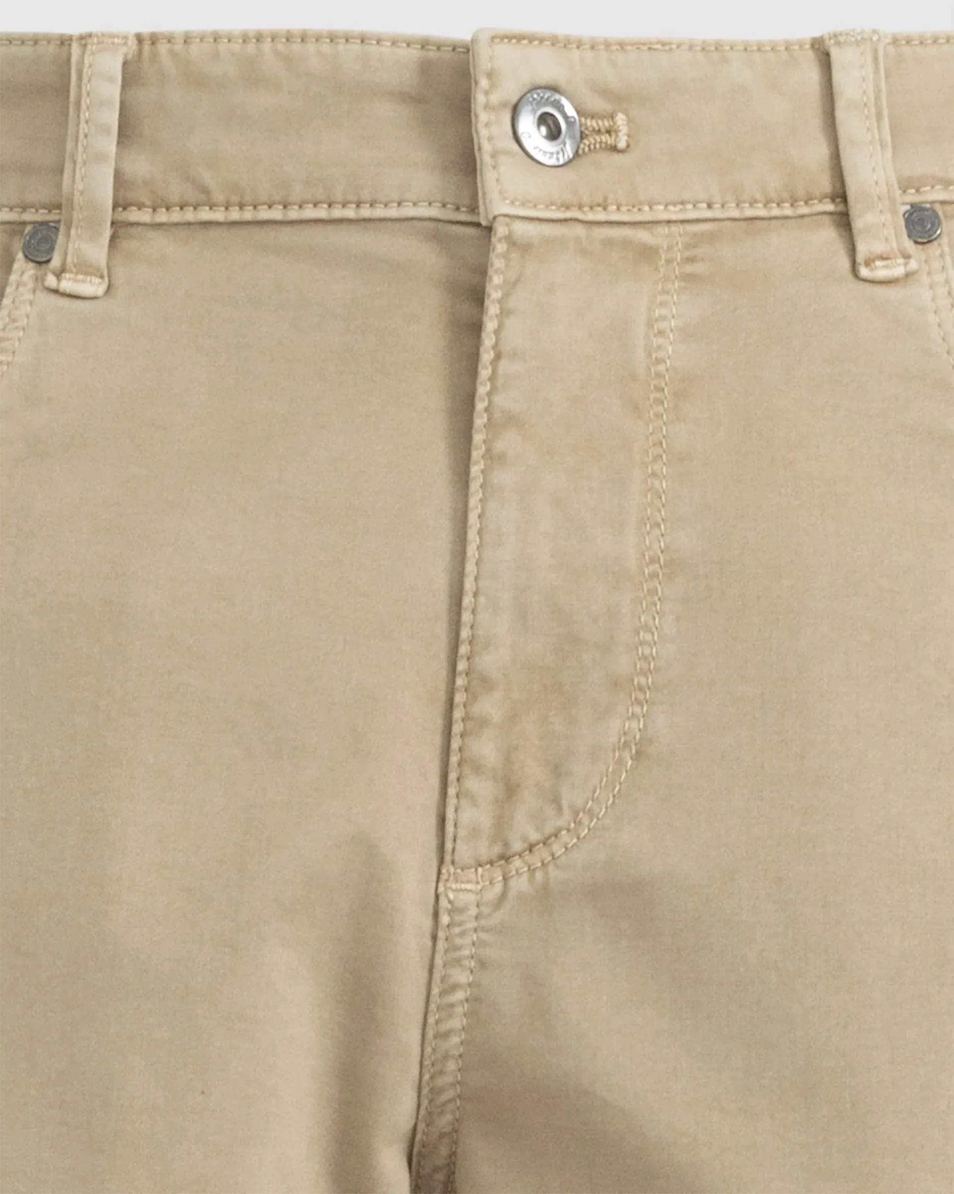 Carmel Sateen 5-Pocket Pant in Khaki by Johnnie-O