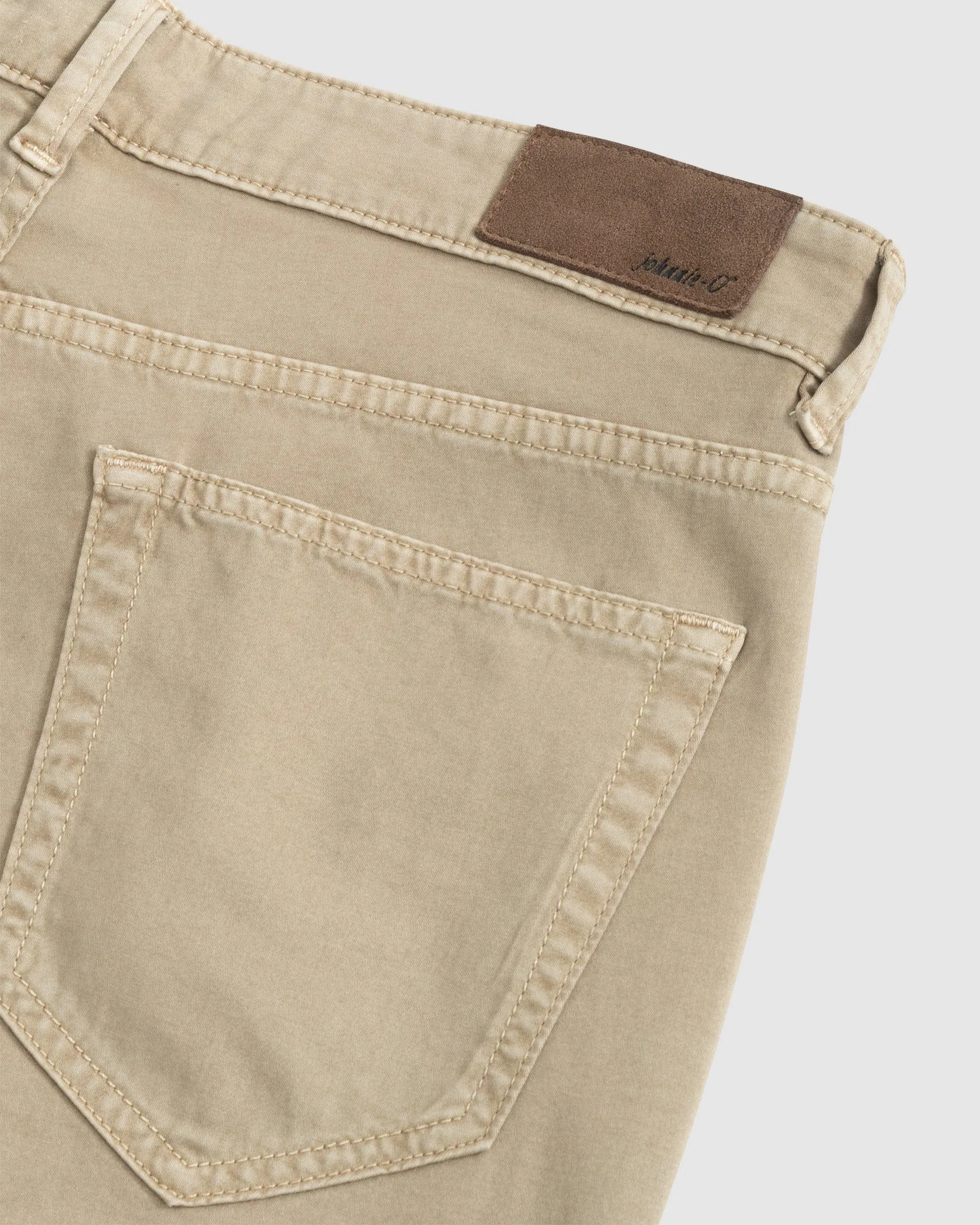Carmel Sateen 5-Pocket Pant in Khaki by Johnnie-O