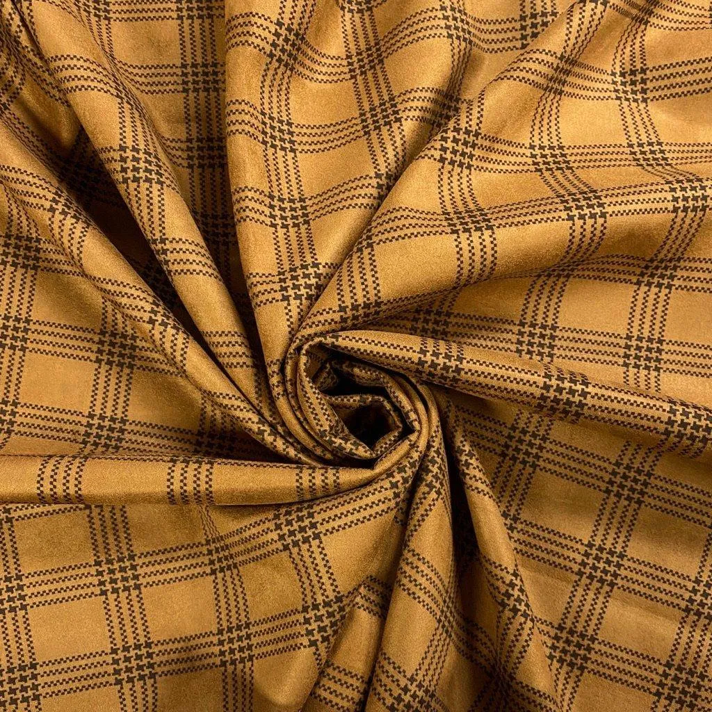 Check Suede Scuba Fabric