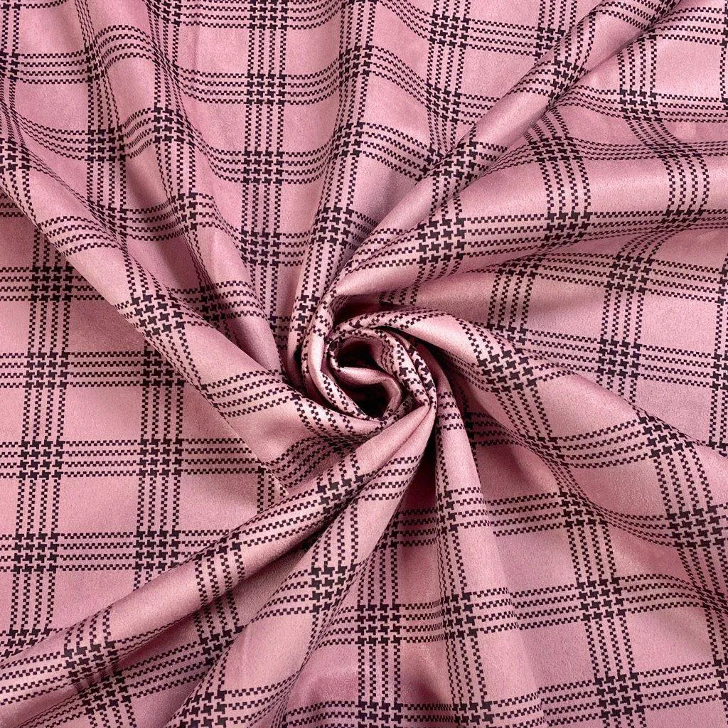 Check Suede Scuba Fabric
