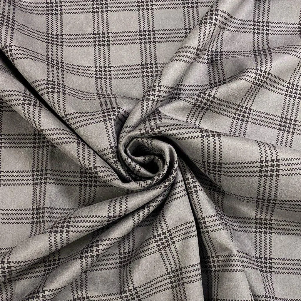 Check Suede Scuba Fabric