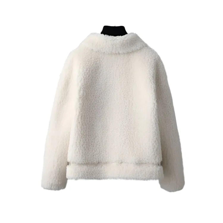Chenille Coat Stitching Fur Coat Women