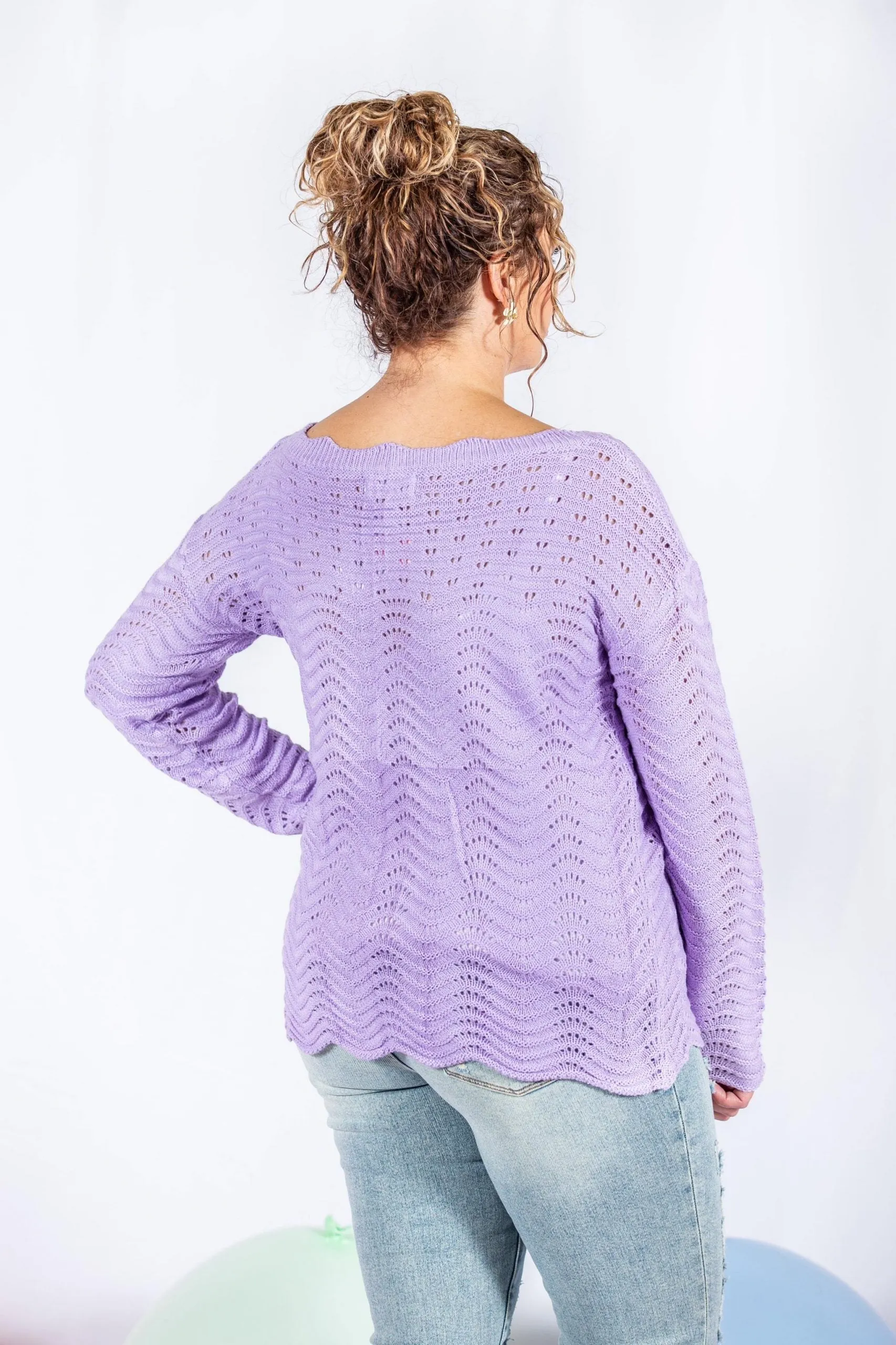 Cici Hallow Out Sweater