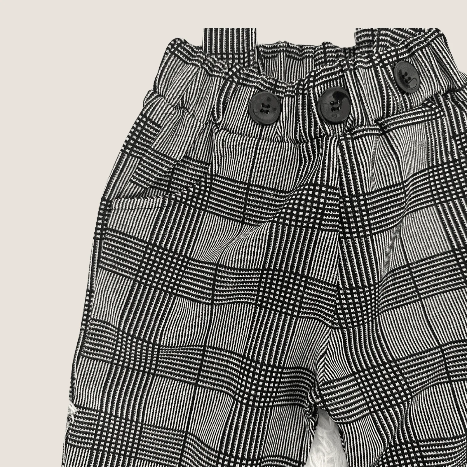 CLASSIC CHECK SUSPENDERS PANTS