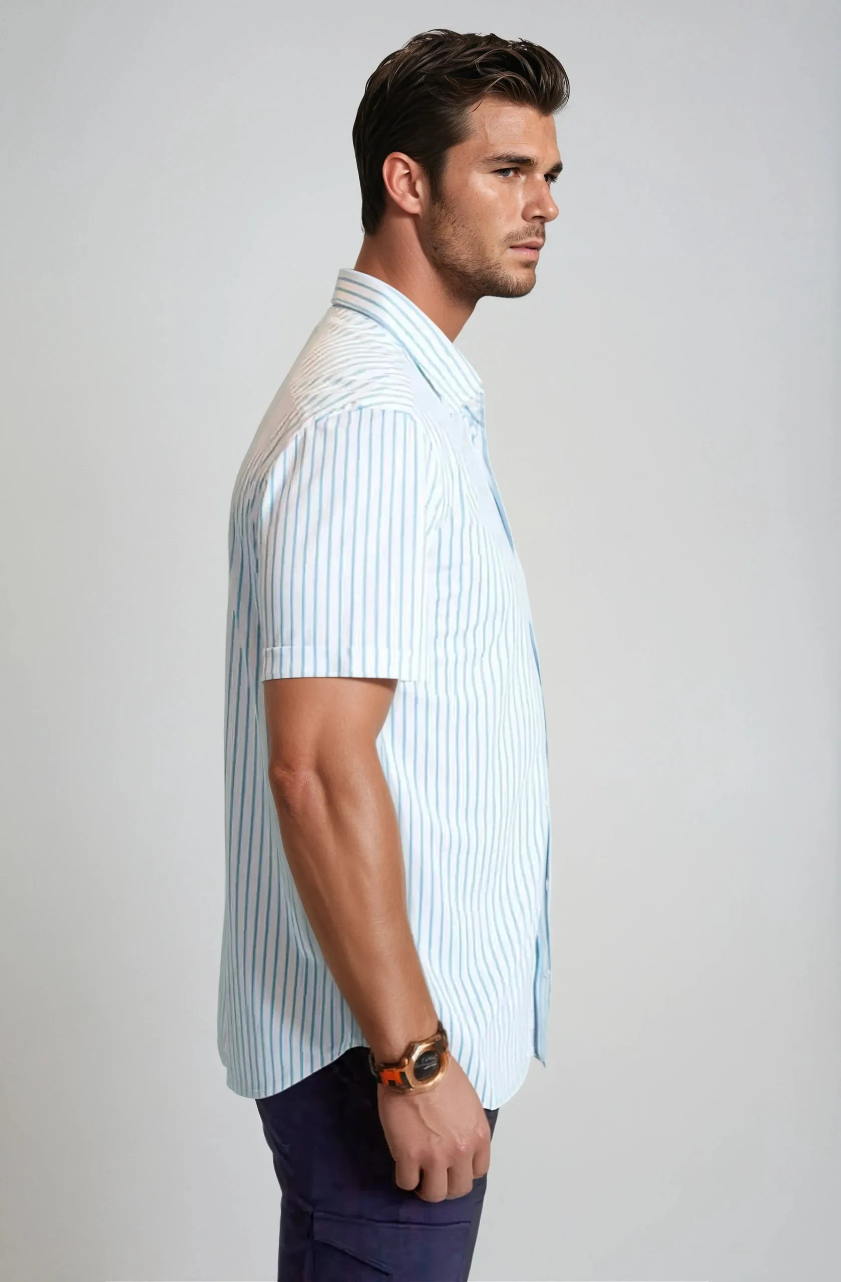 Corsica Stripe Short Sleeve Tech Shirt
