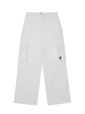 Cotton Cargo Pants (White)