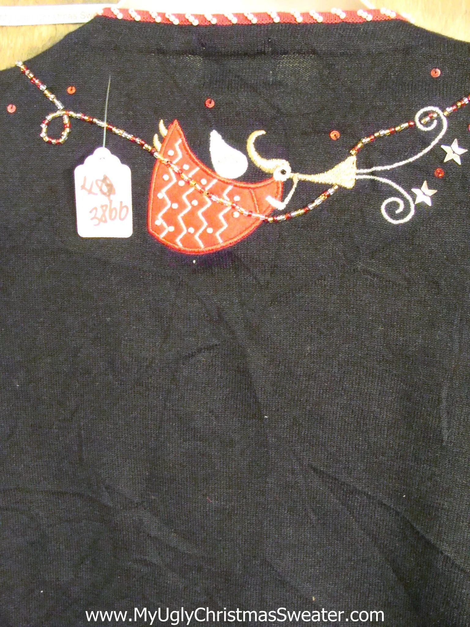Crazy Black Ugliest Christmas Sweater with Nutcracker and Angel