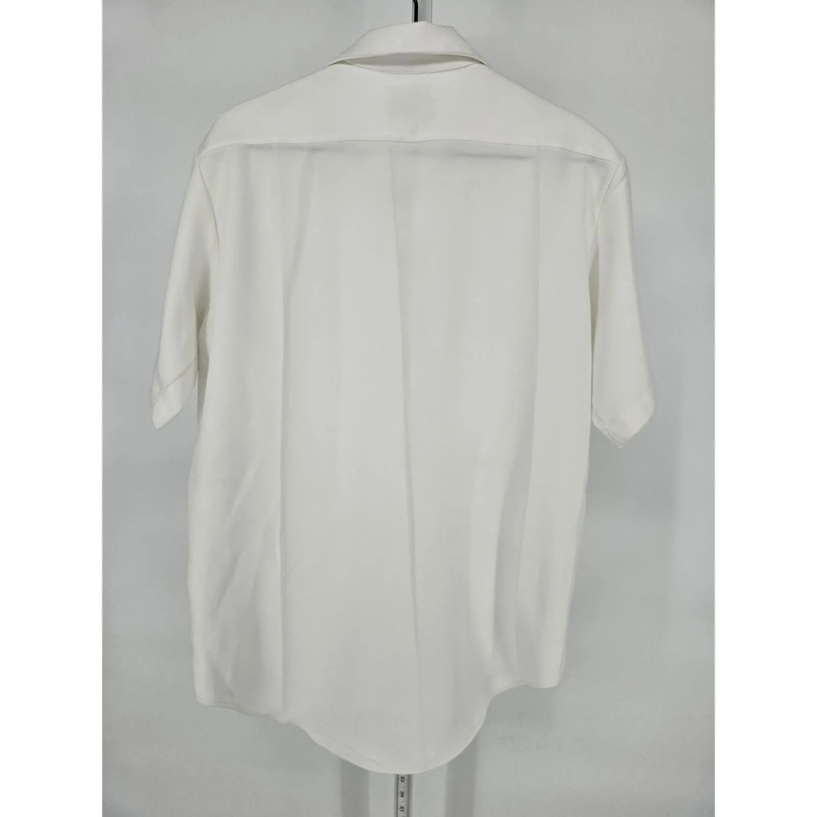 Creighton Mens Sz L Half Sleeve Dress Shirt White US Navy 16 16 1/2