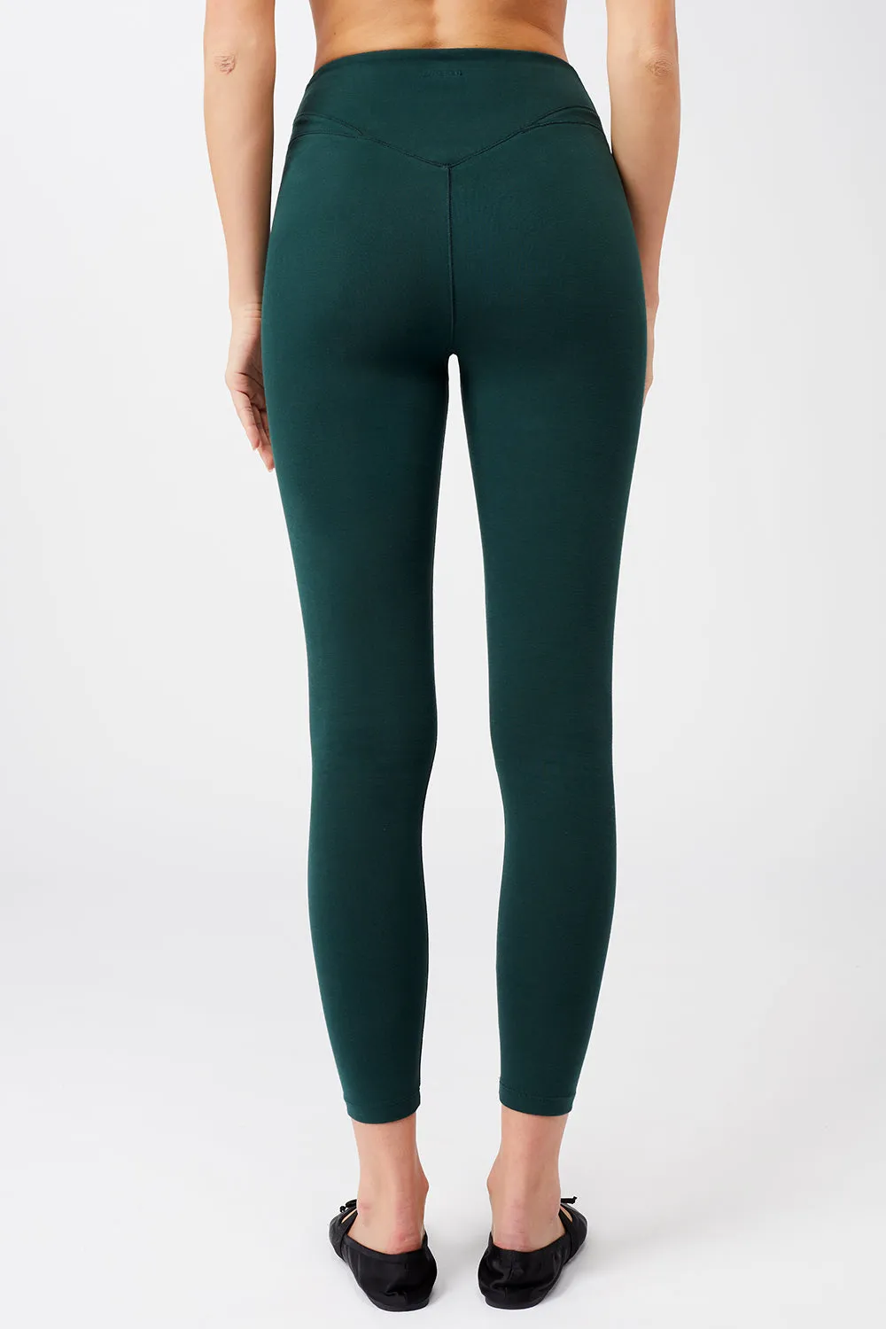 Cropped Yoga Pant (Seaweed), GOTS