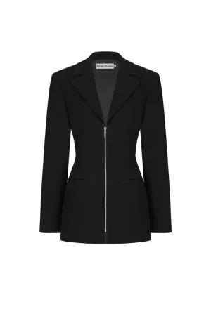 CURVE BLACK OPEN BACK SUIT JACKET