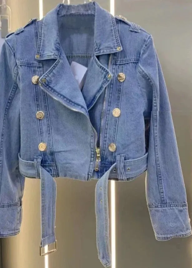 Denim Vintage Fur Coat