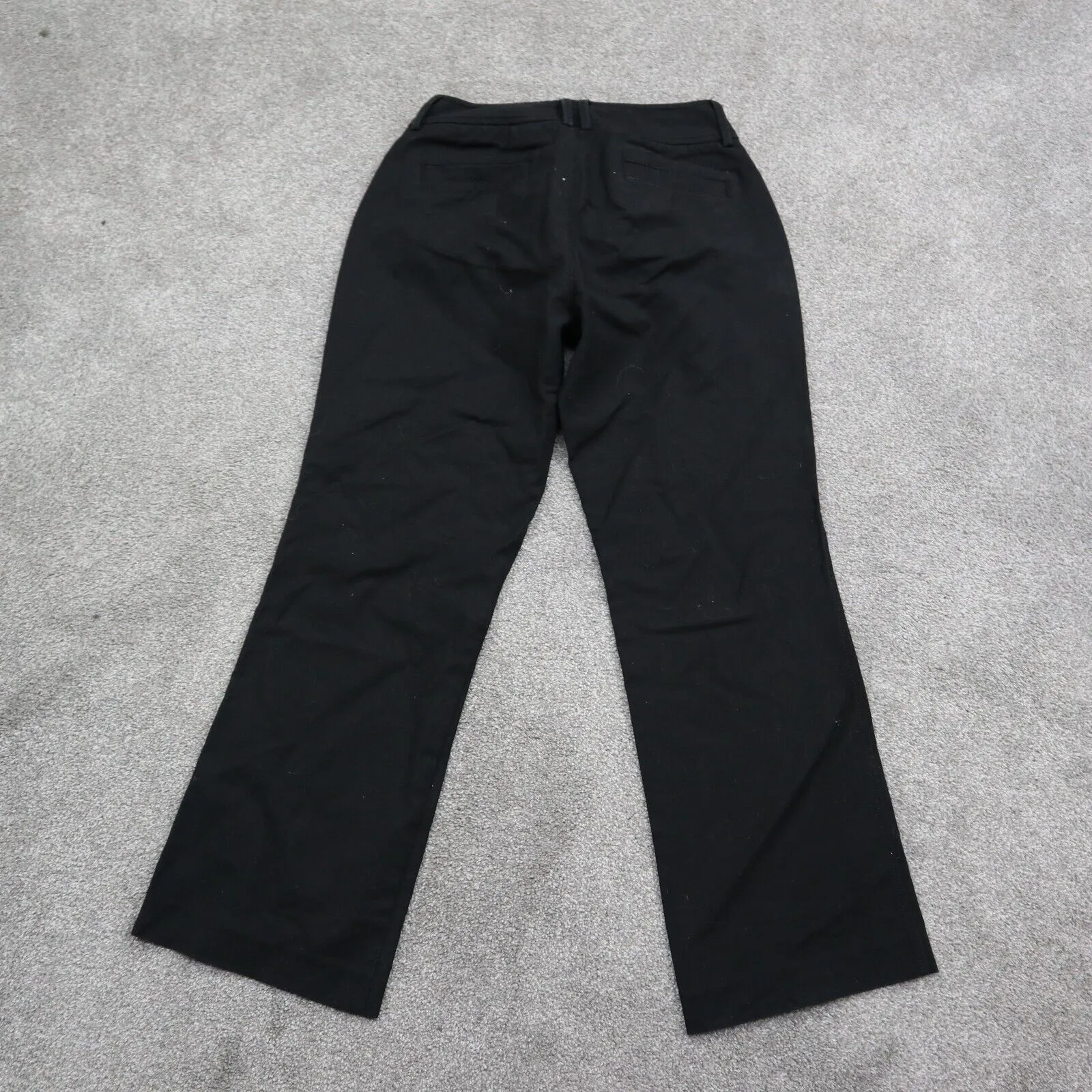 Eddie Bauer Womens Boot Cut Dress Pant Blakely Fit Mid Rise Dark Wash Size 4