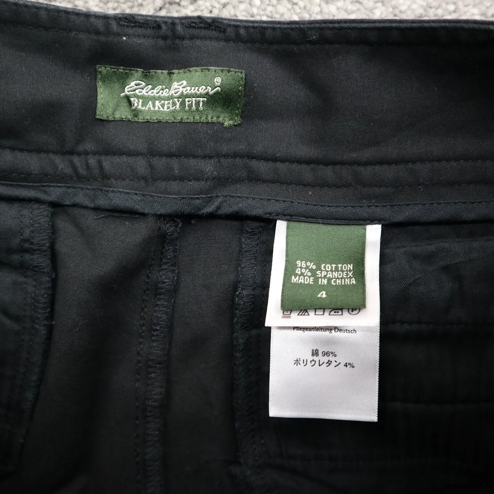 Eddie Bauer Womens Boot Cut Dress Pant Blakely Fit Mid Rise Dark Wash Size 4