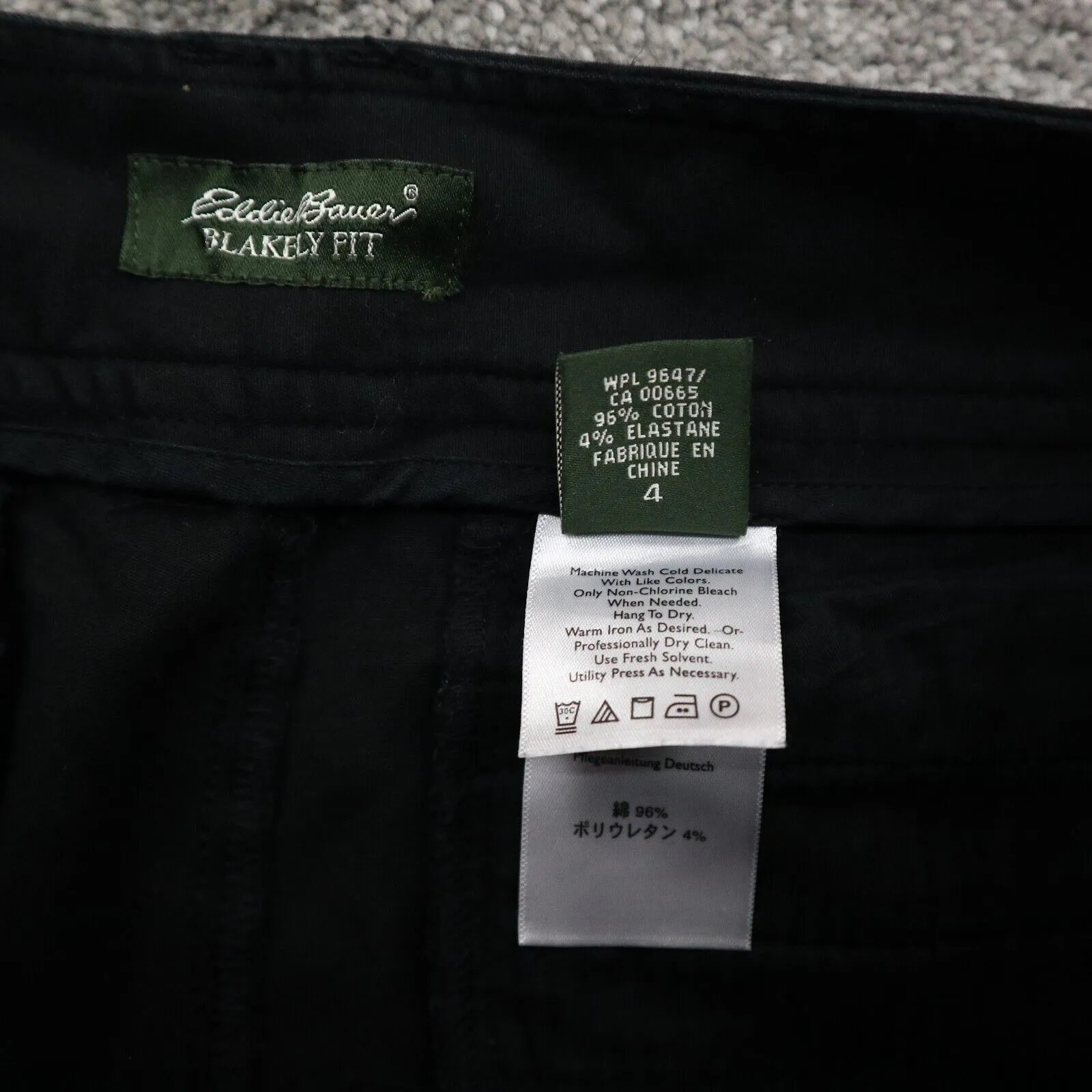 Eddie Bauer Womens Boot Cut Dress Pant Blakely Fit Mid Rise Dark Wash Size 4