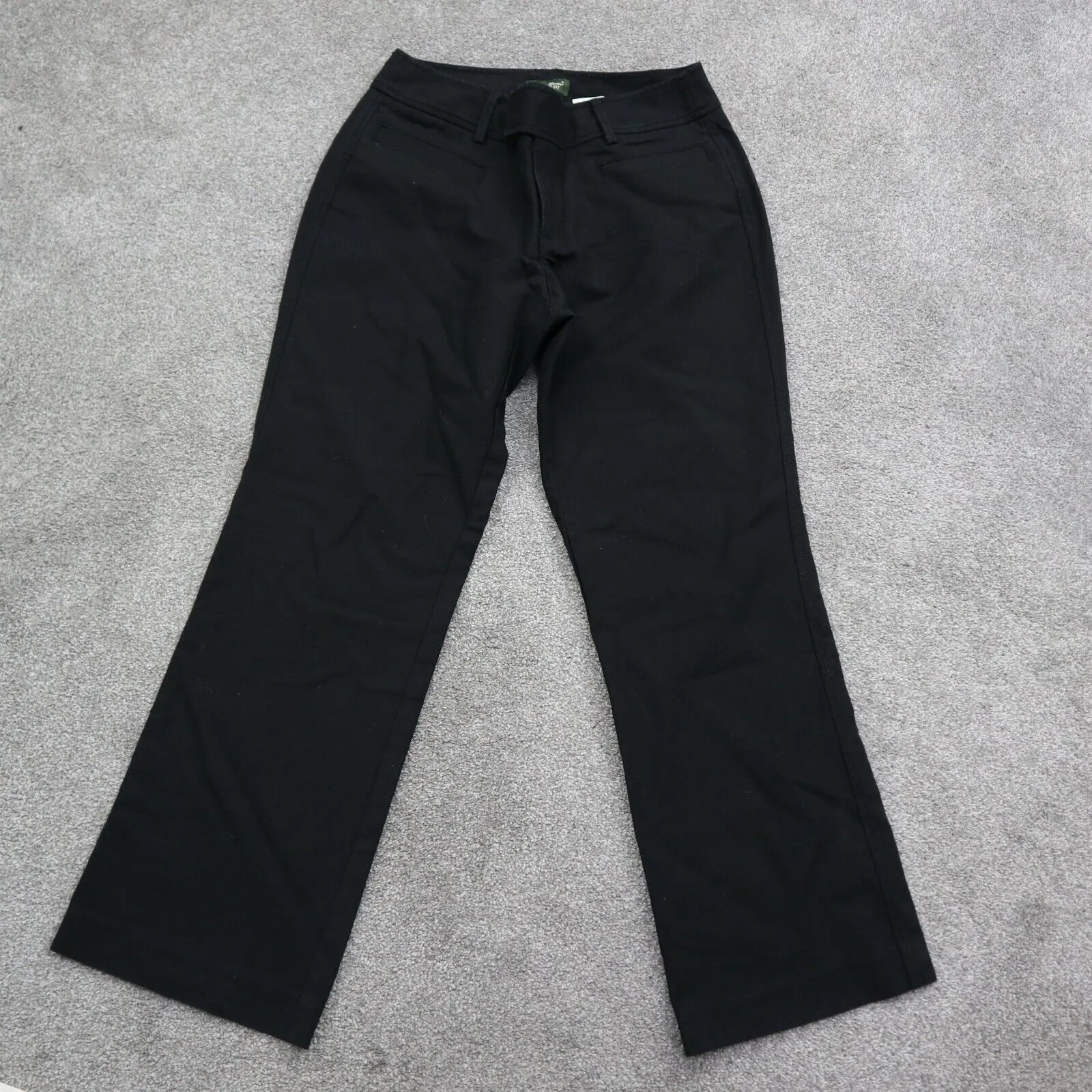 Eddie Bauer Womens Boot Cut Dress Pant Blakely Fit Mid Rise Dark Wash Size 4